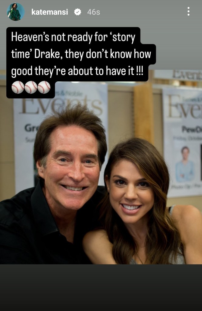Kate Mansi pays tribute to Drake Hogestyn