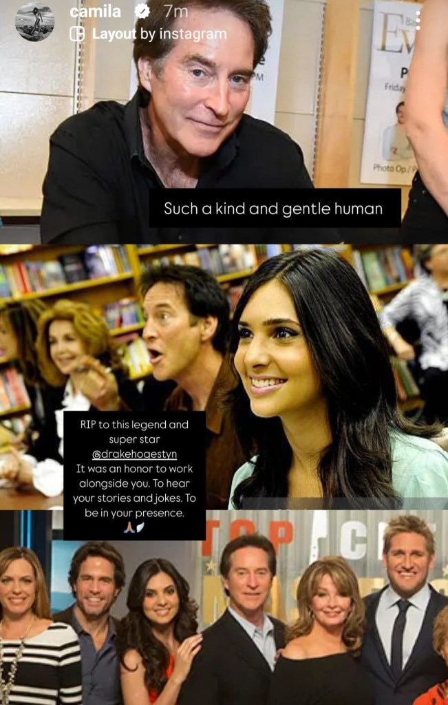Camila Banus pays tribute to Drake Hogestyn