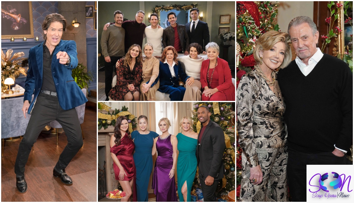 Behind the scenes holiday photos with soap stars
