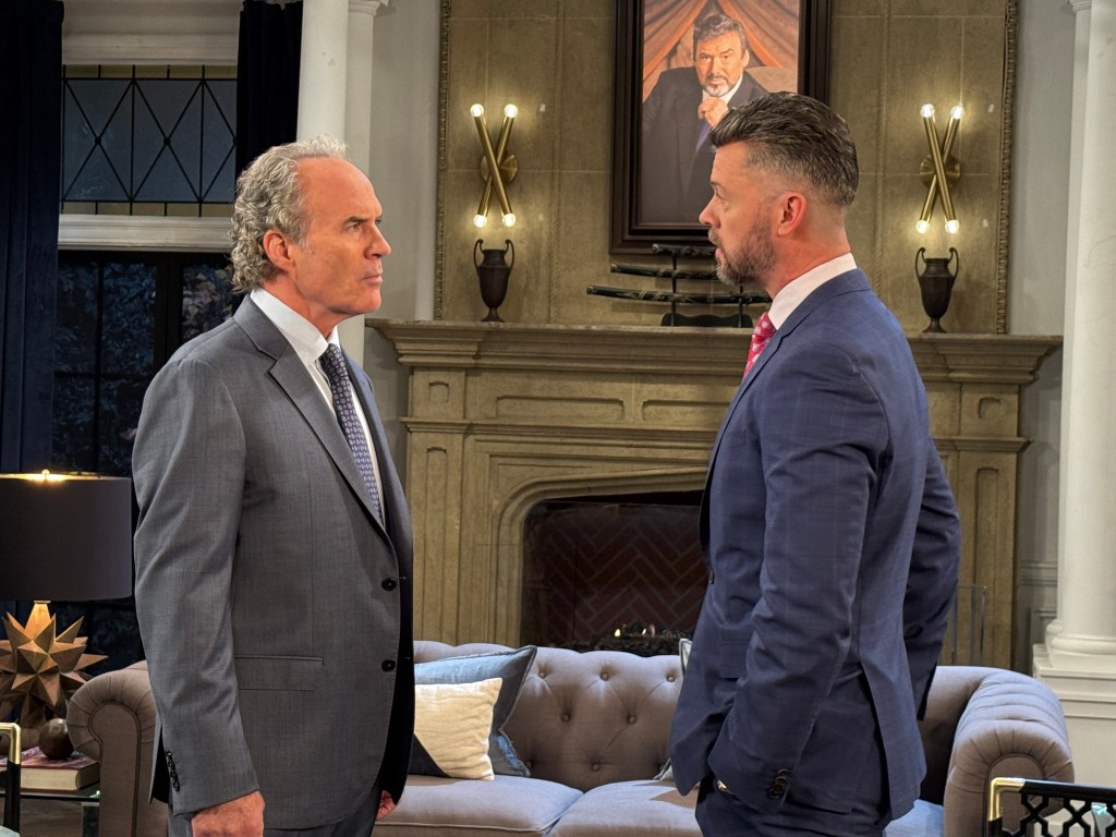 George and EJ at the DiMera mansion on Days of Our Lives