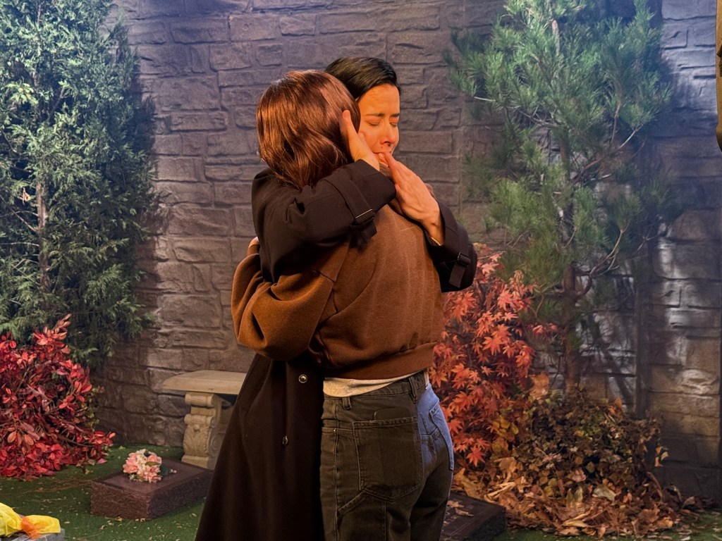 Amy hugs Sophia on Days of Our lives