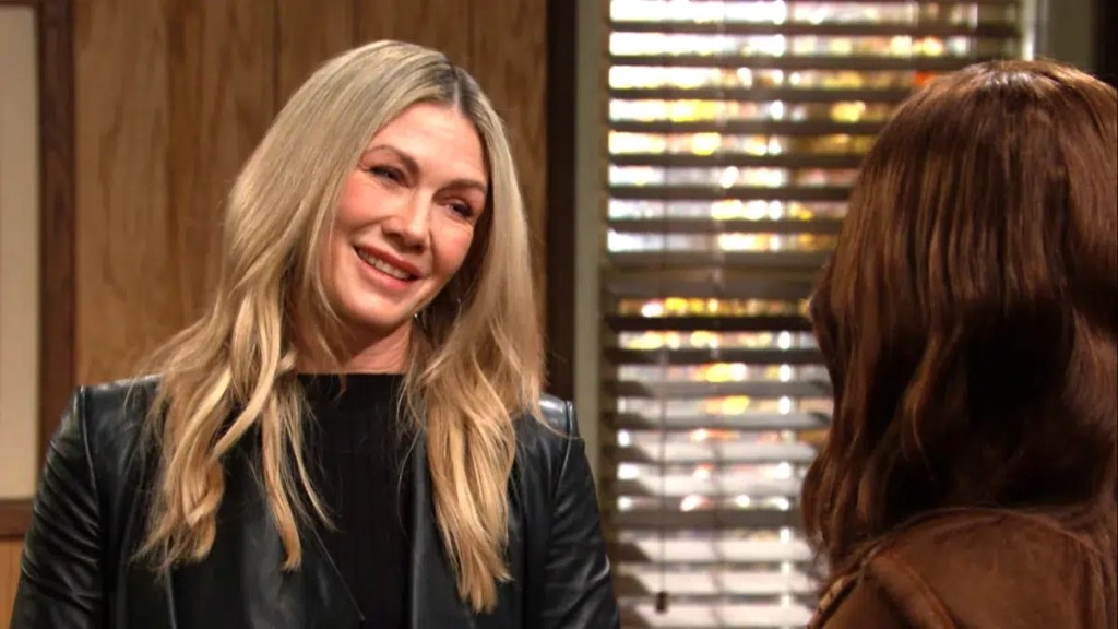 Kristen smiling as she talks with sophia on days of our lives october 16