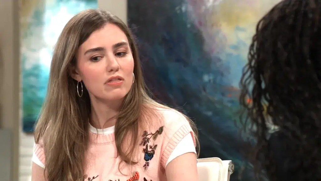 emma talking with trina on general hospital