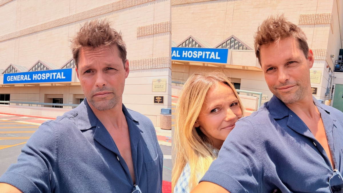 Justin Bruening Visits the Set of General Hospital