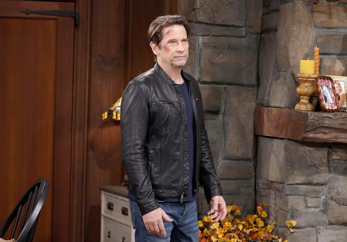 Matt Clark in sharon's home on young and the restless